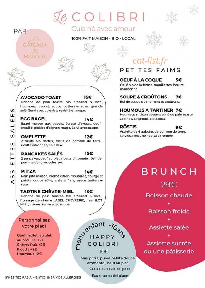 Le Colibri — carte page 2