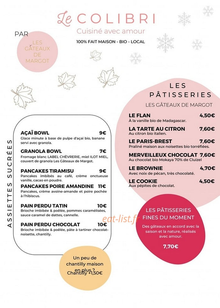 Le Colibri — carte page 1