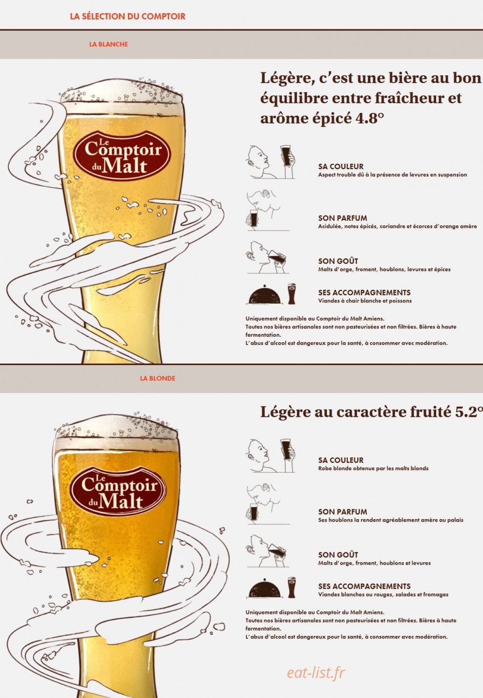 Le Comptoir du Malt — carte page 17