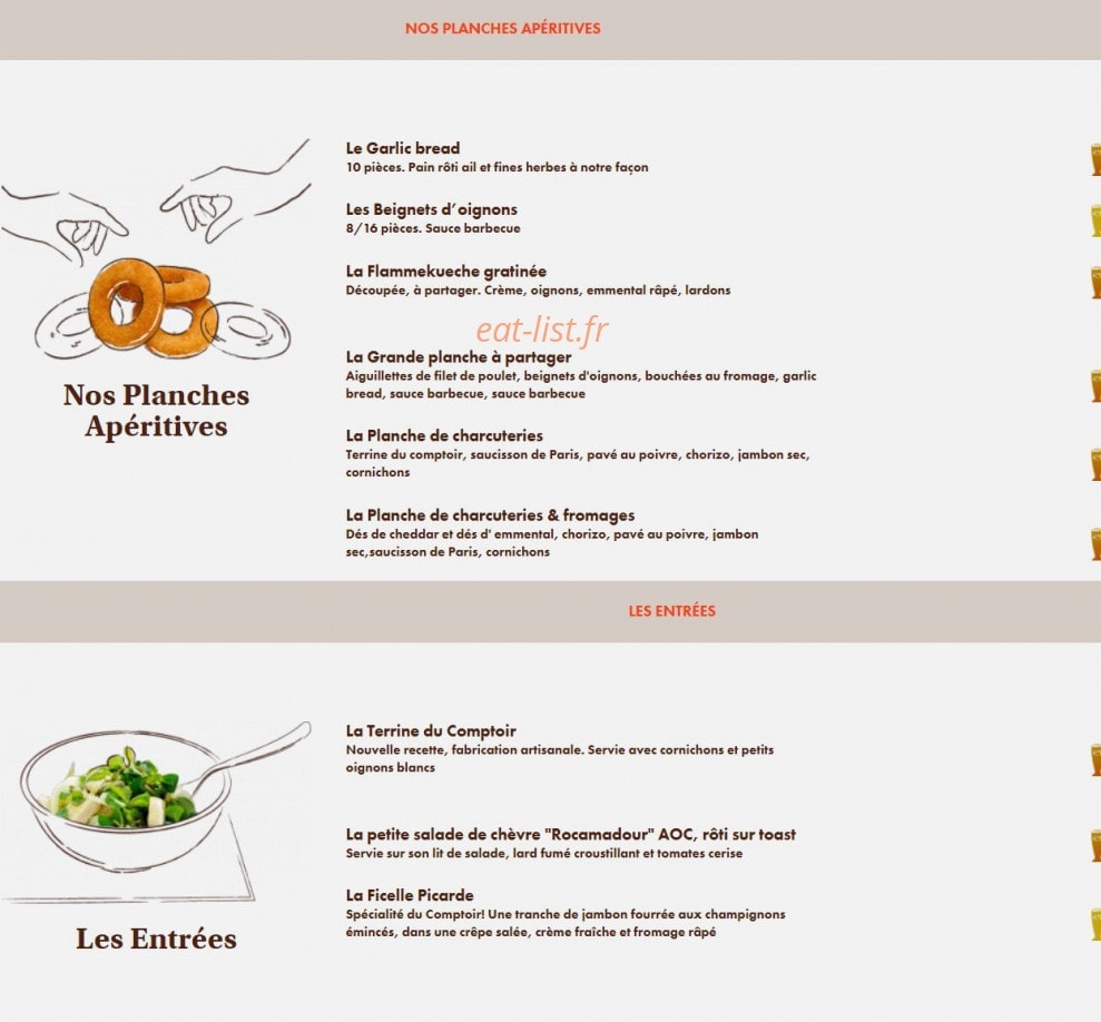 Le Comptoir du Malt — carte page 2