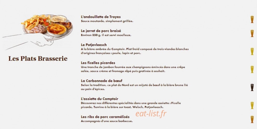 Le Comptoir du Malt — carte page 8