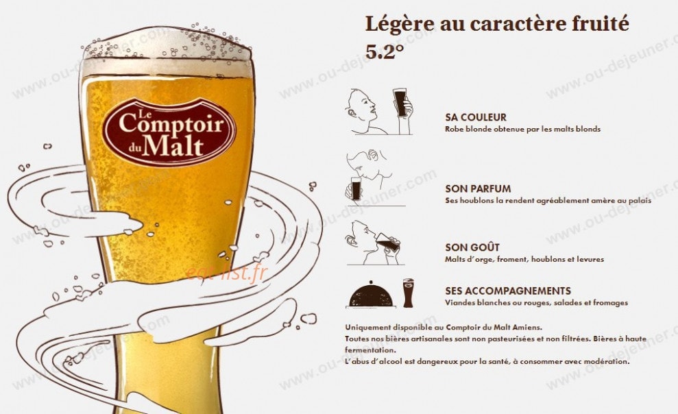 Le Comptoir du Malt — carte page 30