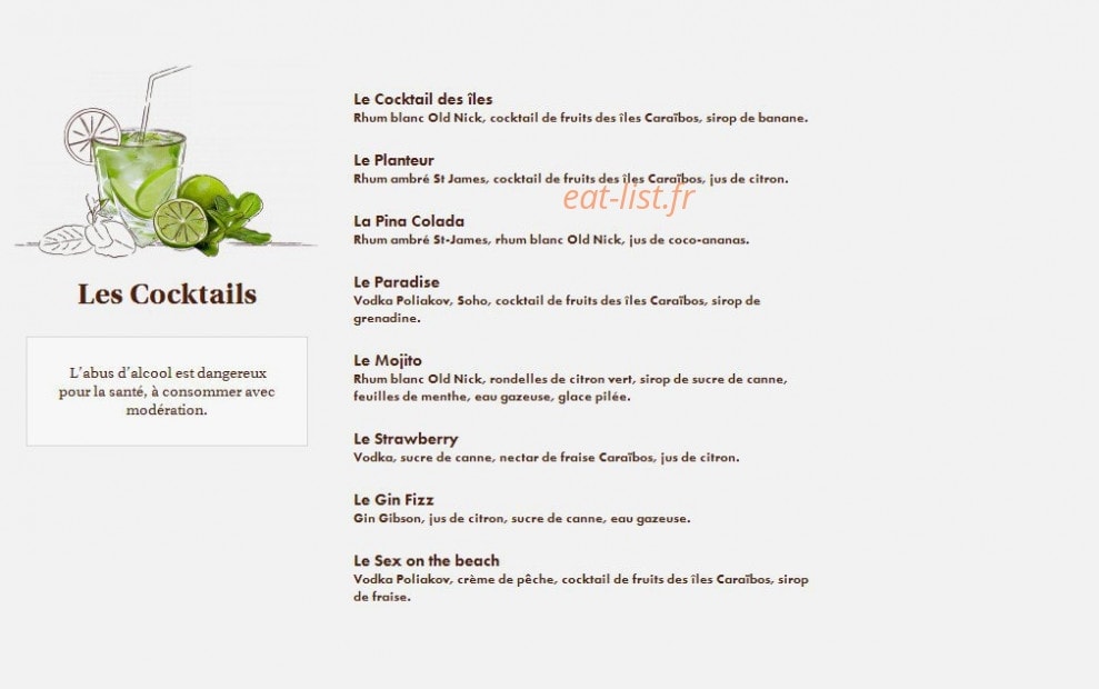 Le Comptoir du Malt — carte page 23