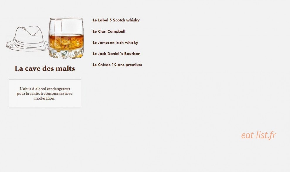 Le Comptoir du Malt — carte page 28