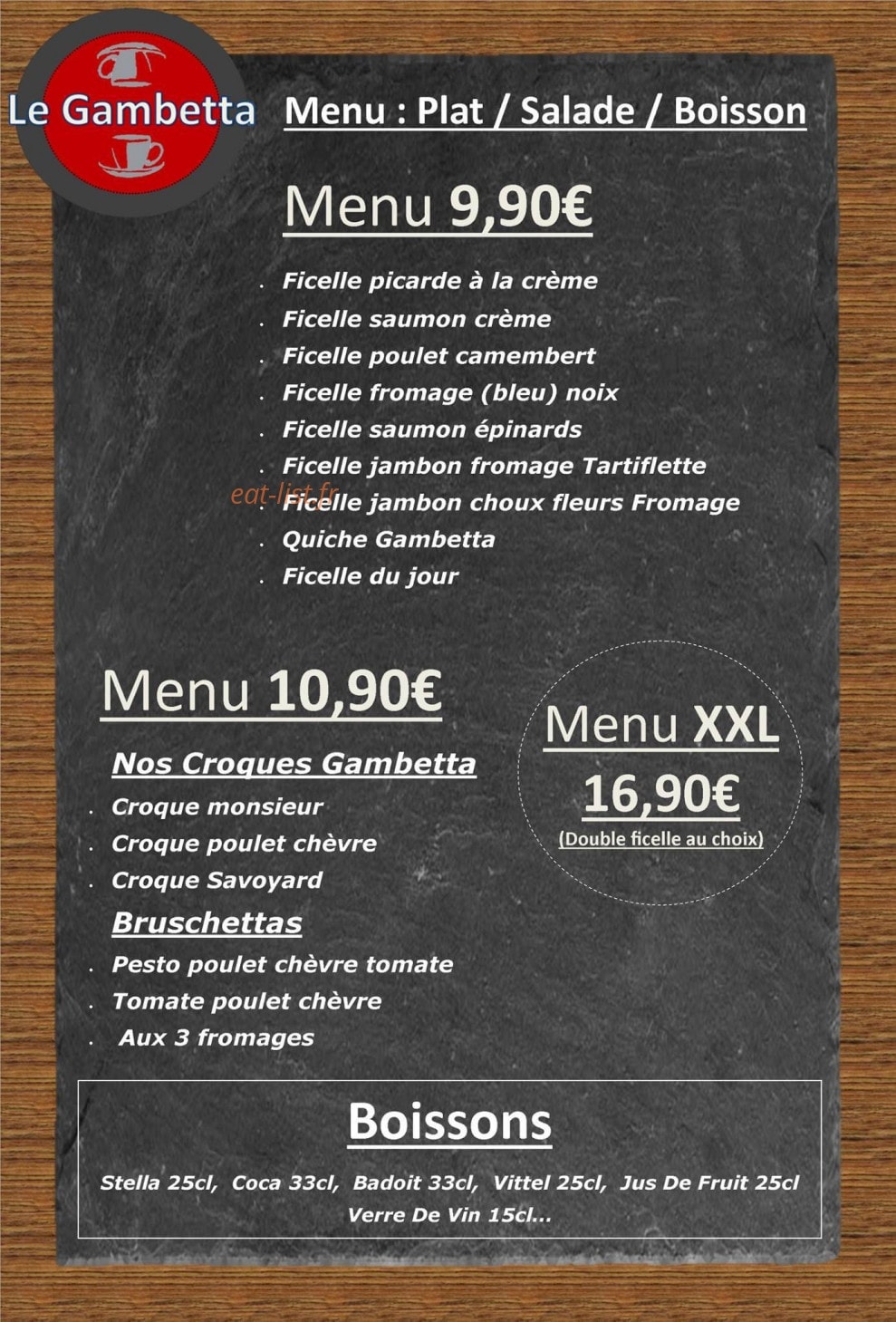 Le Gambetta — carte page 3