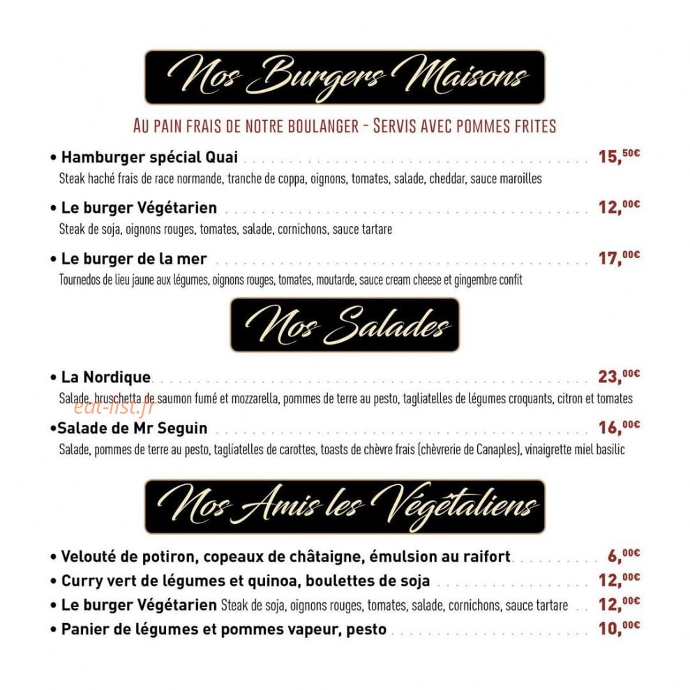 Le Quai — carte page 6