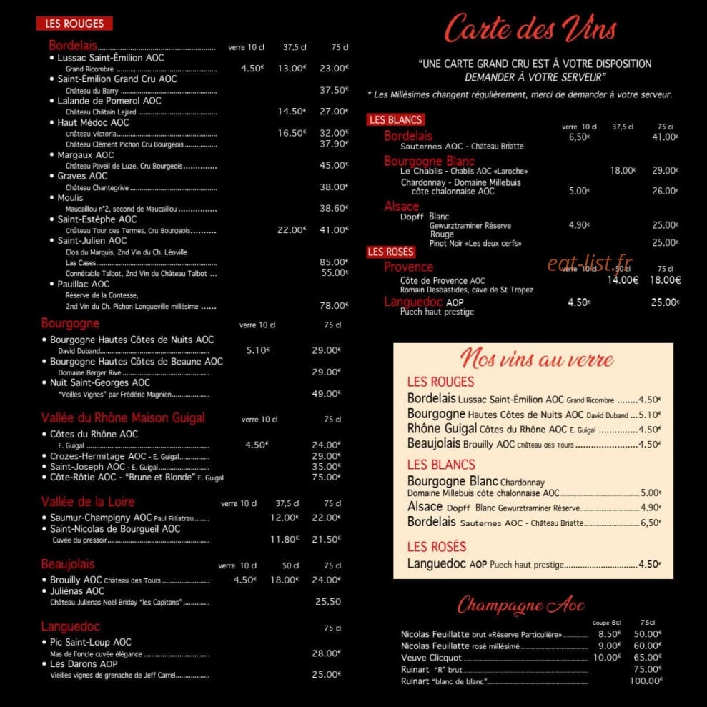 Les Bouchees Doubles — carte page 11