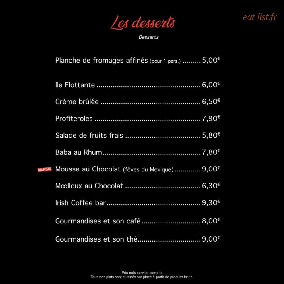 Les Bouchees Doubles — carte page 9