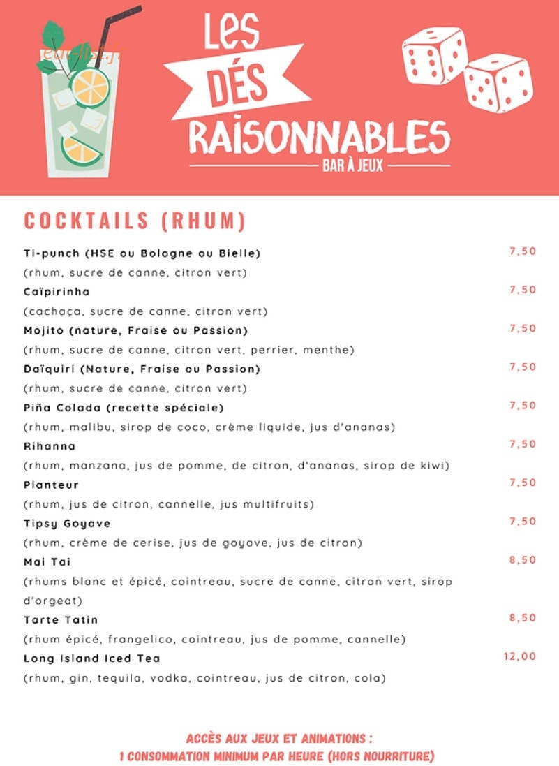 Les Dés Raisonnables — carte page 5