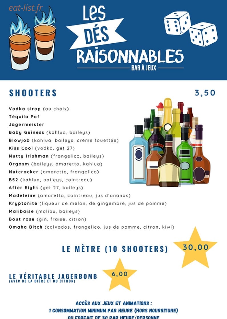 Les Dés Raisonnables — carte page 13