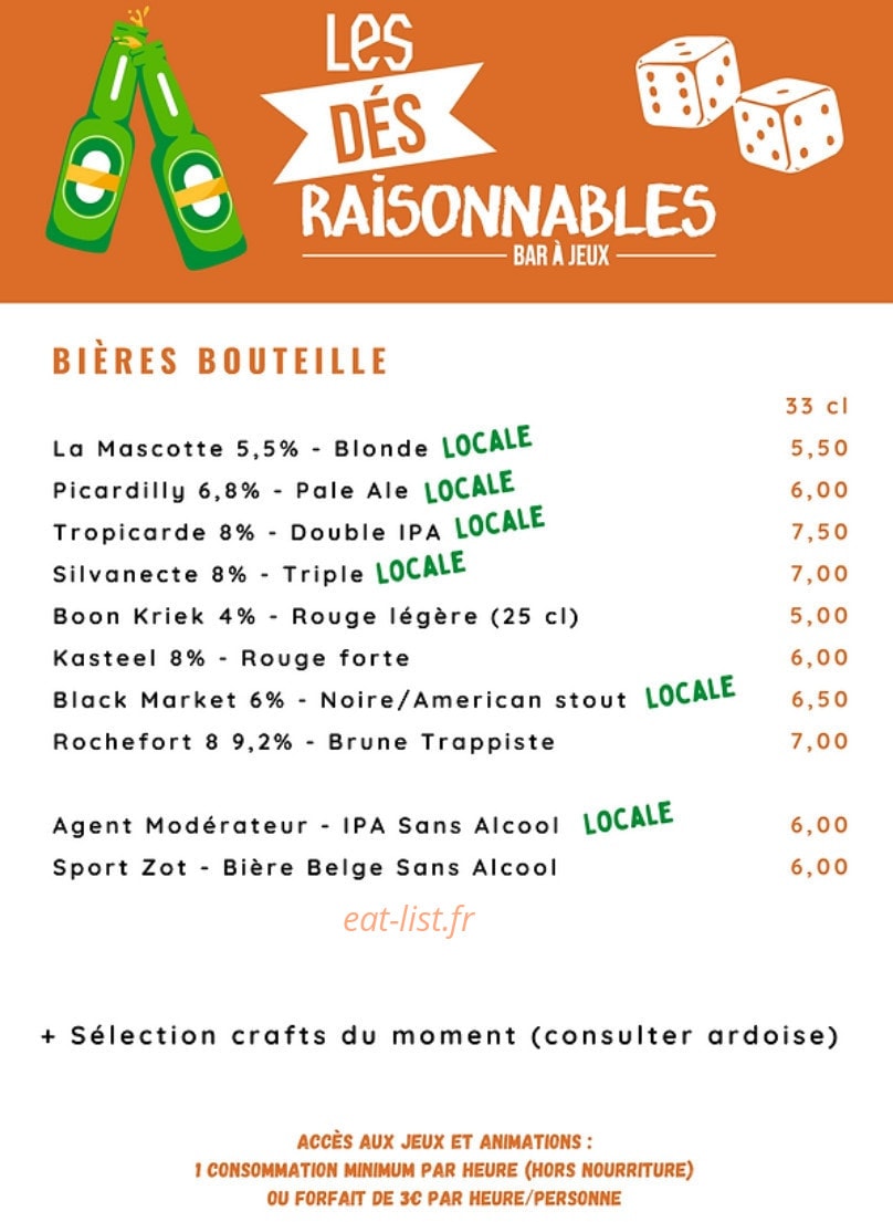 Les Dés Raisonnables — carte page 4