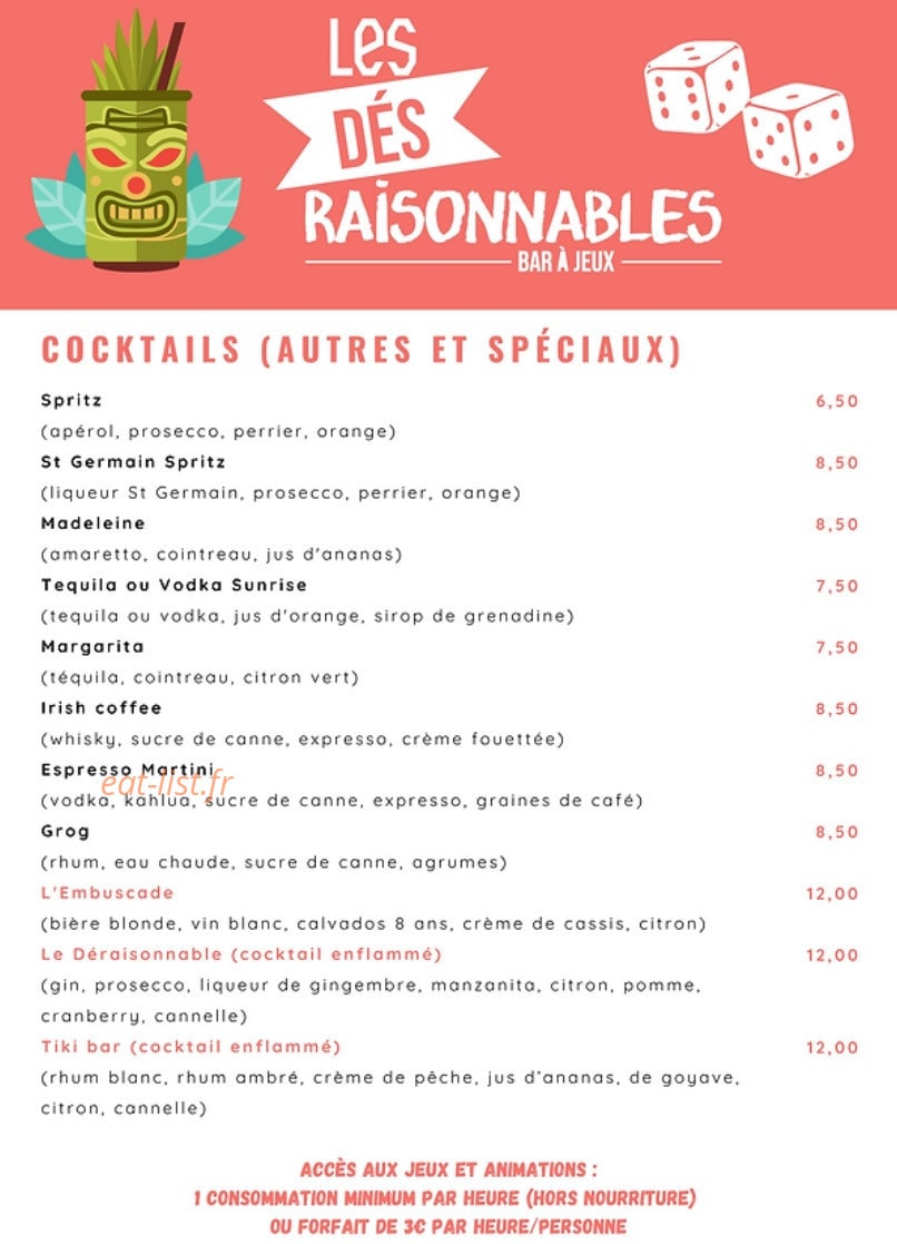 Les Dés Raisonnables — carte page 8
