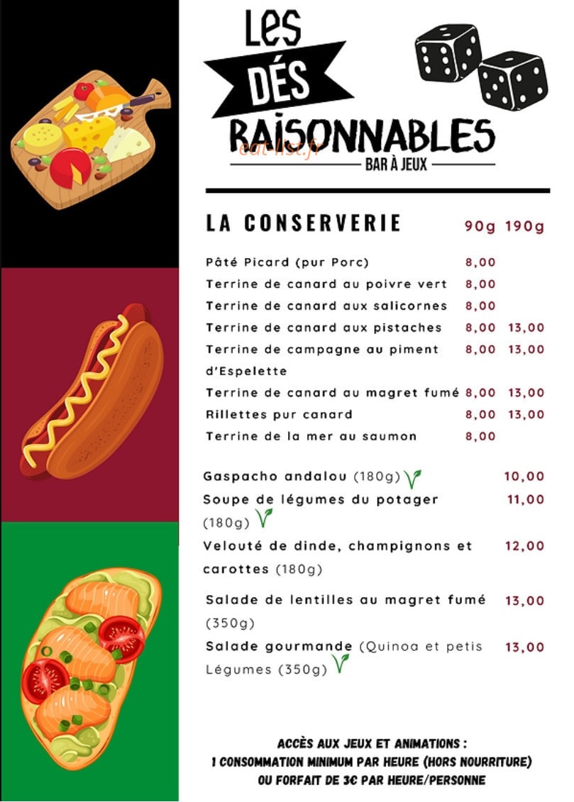Les Dés Raisonnables — carte page 2