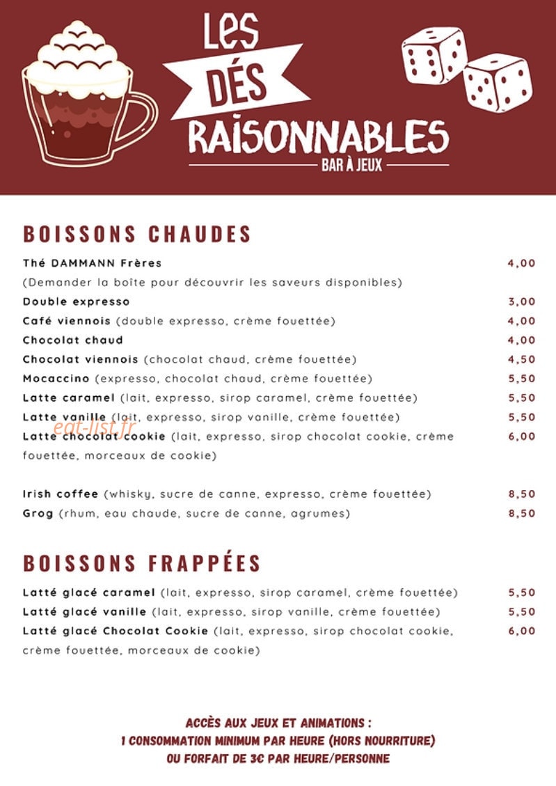 Les Dés Raisonnables — carte page 15