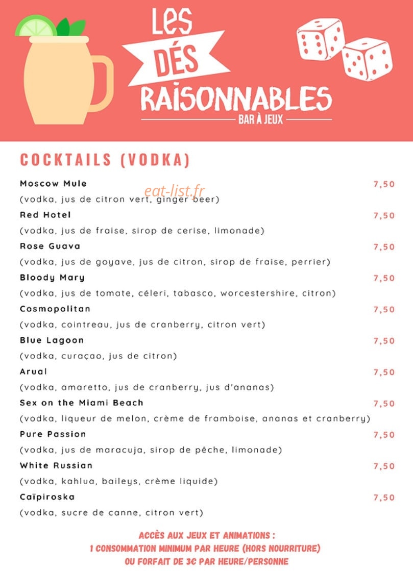 Les Dés Raisonnables — carte page 6