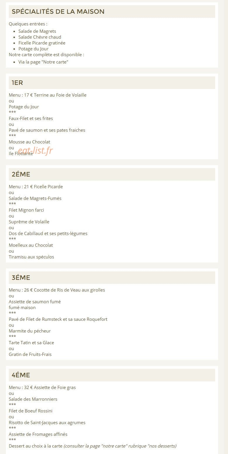 Les Marronniers — carte page 1