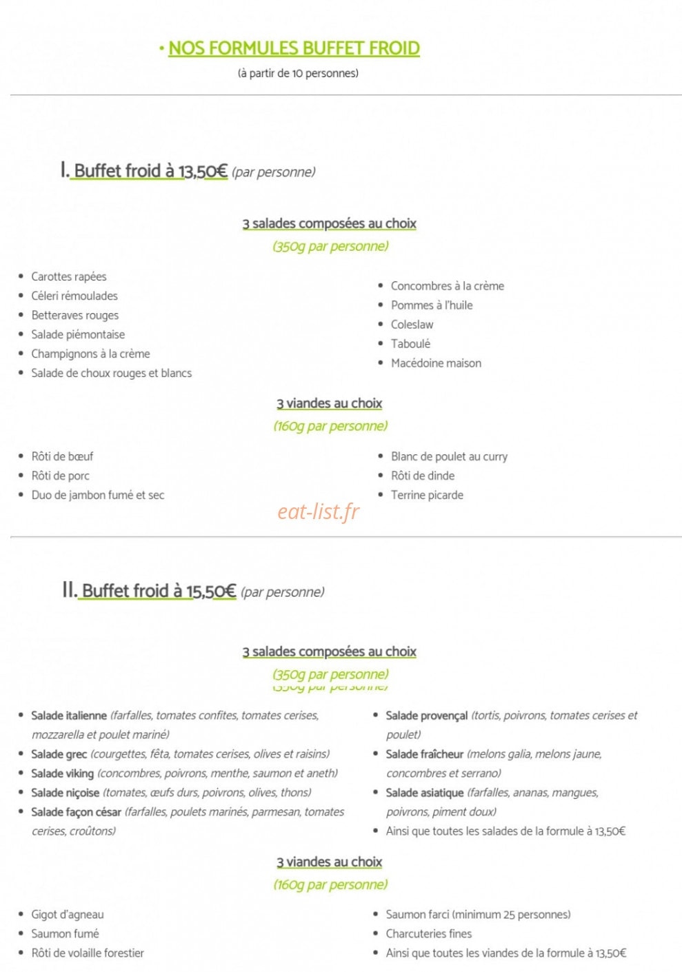 Les p'tits plats de Pierrick — carte page 1
