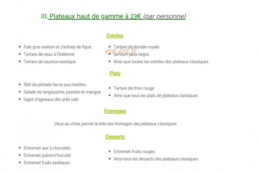 Les p'tits plats de Pierrick — carte page 5