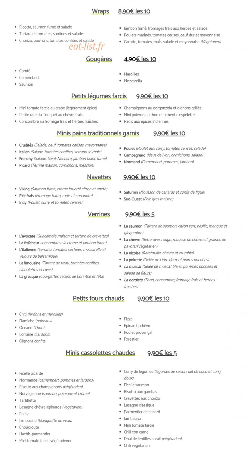 Les p'tits plats de Pierrick — carte page 7