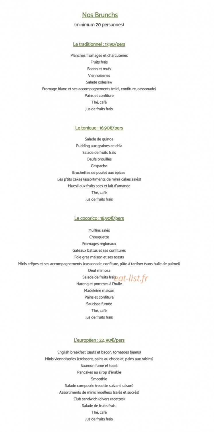 Les p'tits plats de Pierrick — carte page 12