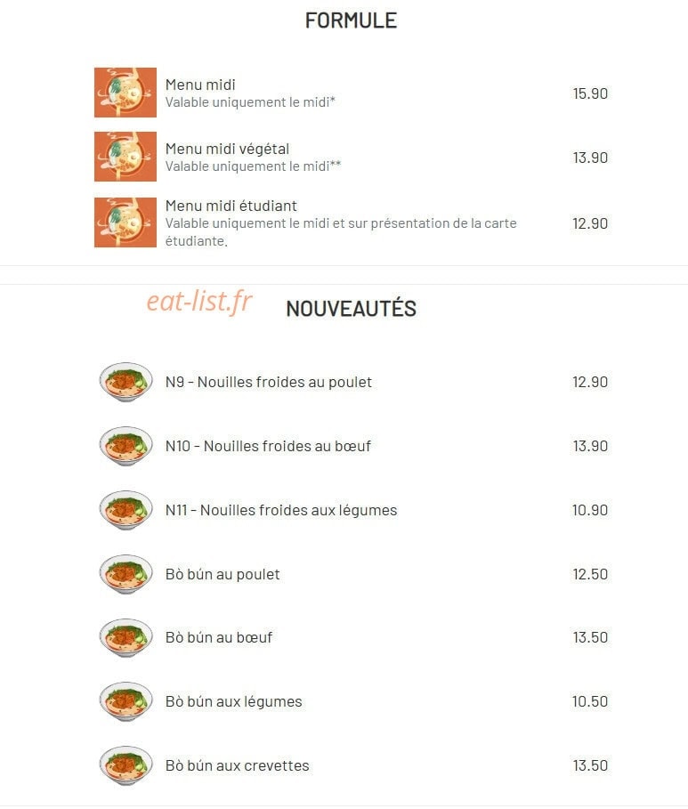 Mian Miam — carte page 2