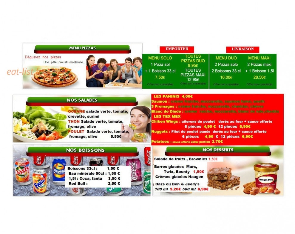 Mosaïque Pizza Amiens — carte page 2