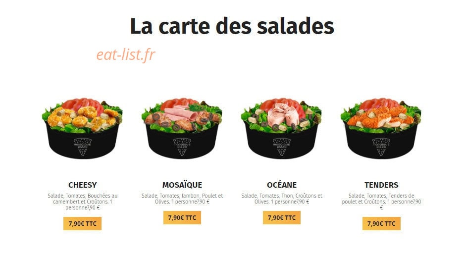 Mosaïque Pizza — carte page 4