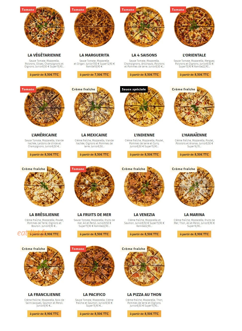 Mosaïque Pizza — carte page 3