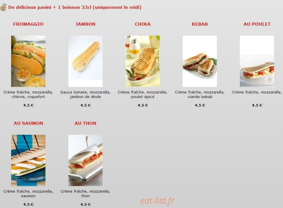 Mosaique Pizza — carte page 4