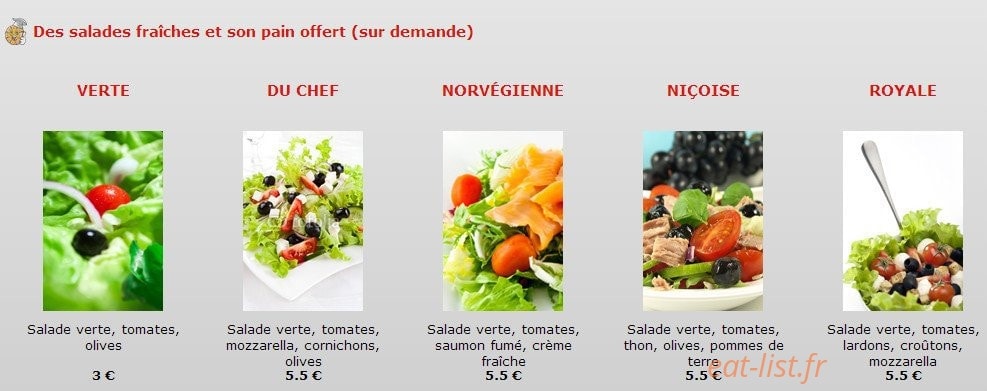 Mosaique Pizza — carte page 3