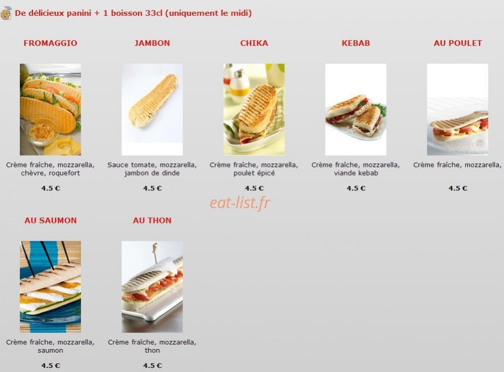 Mosaique Pizza — carte page 4