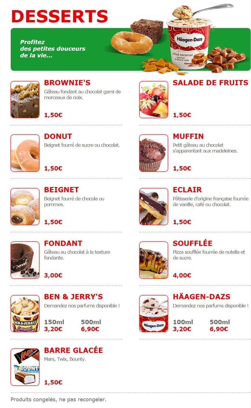 Mosaïque Pizza — carte page 8