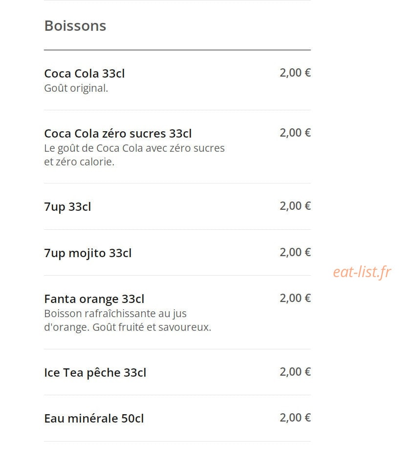 Oswift Pizza — carte page 8
