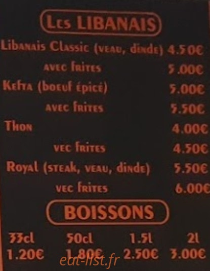 Saint Pierre Kebab — carte page 4