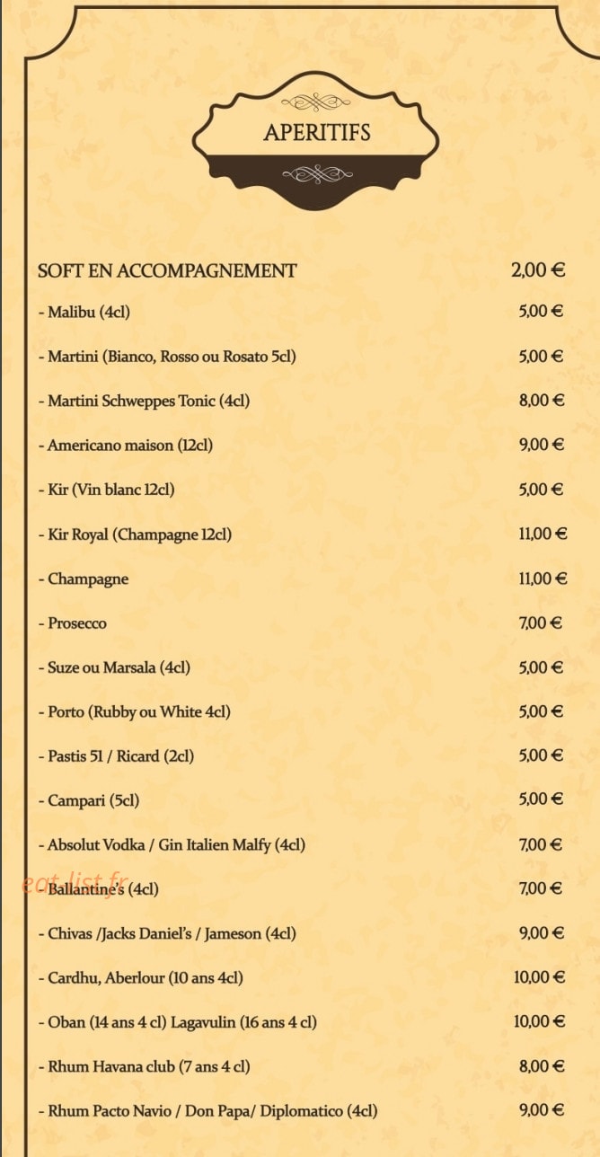 Sibell Steak House — carte page 11