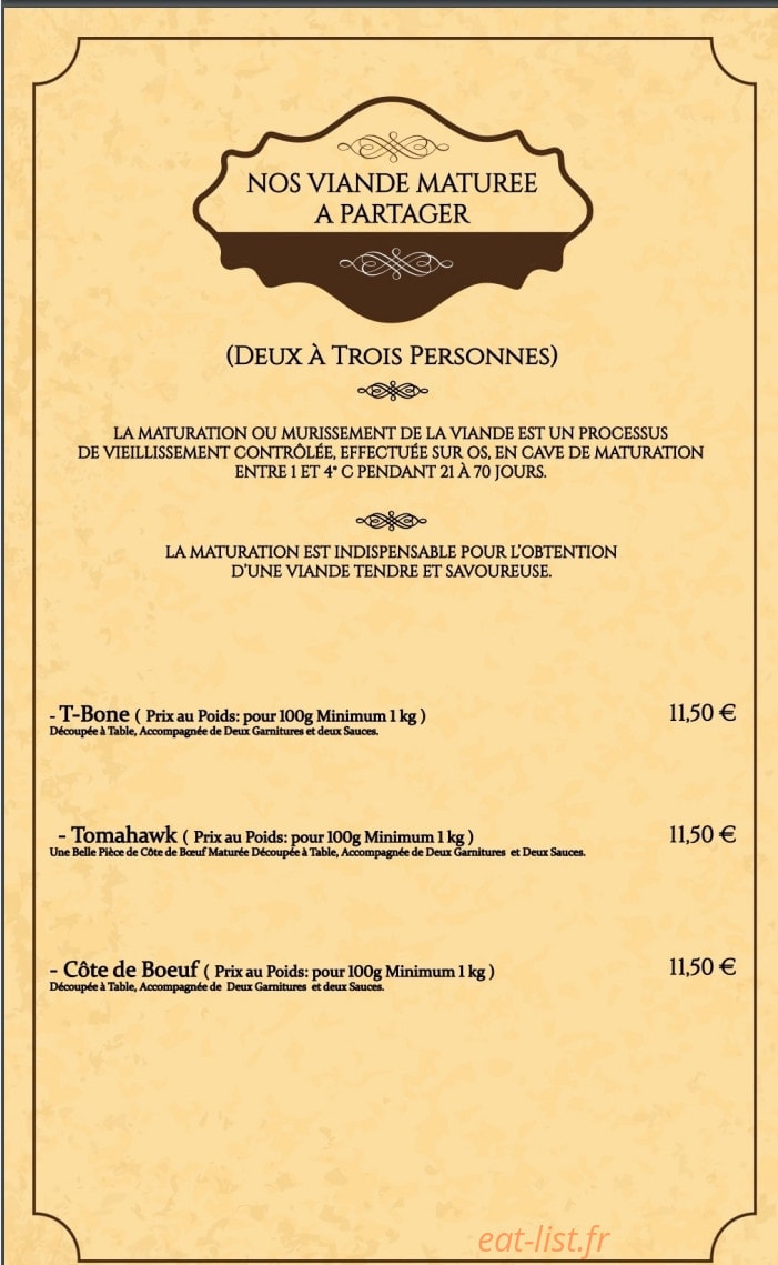 Sibell Steak House — carte page 5