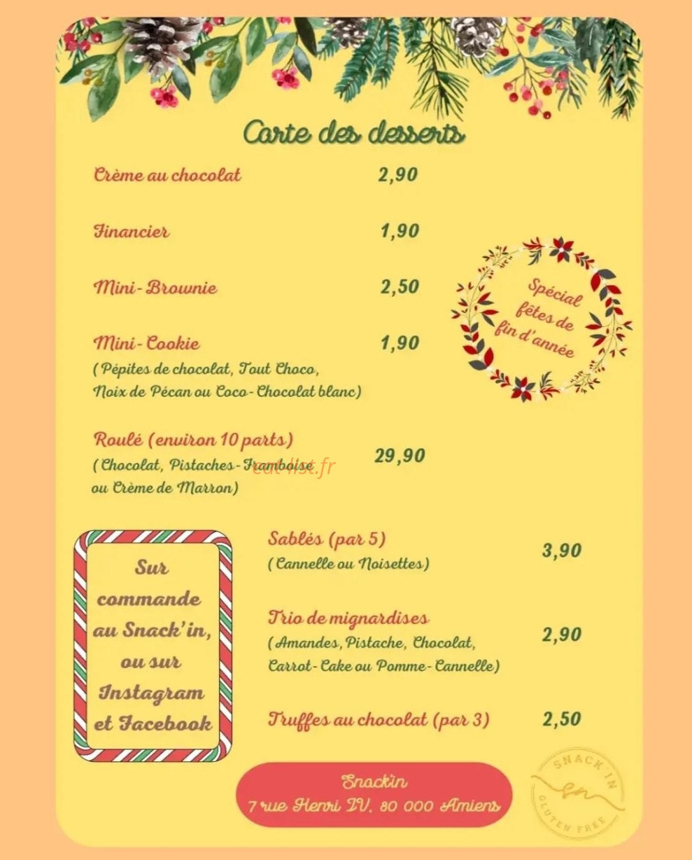 Snack'in — carte page 3
