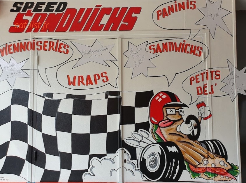 Speed Sandwichs — carte page 1