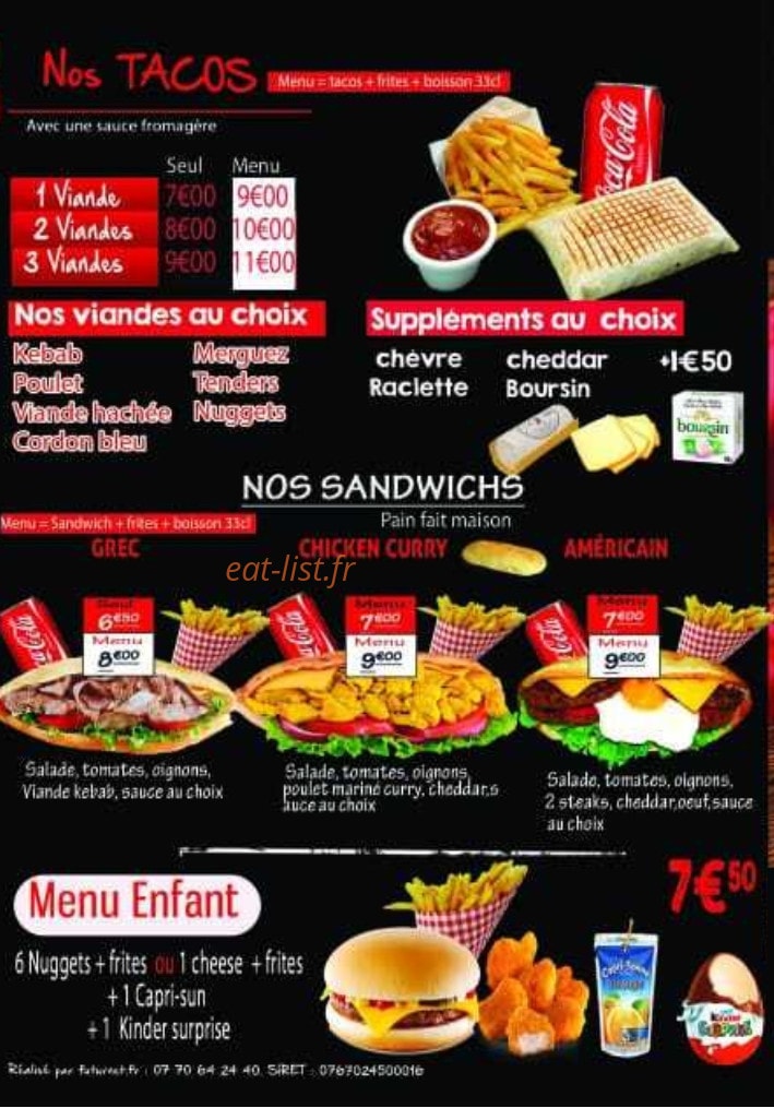 Sprint Pizza — carte page 5