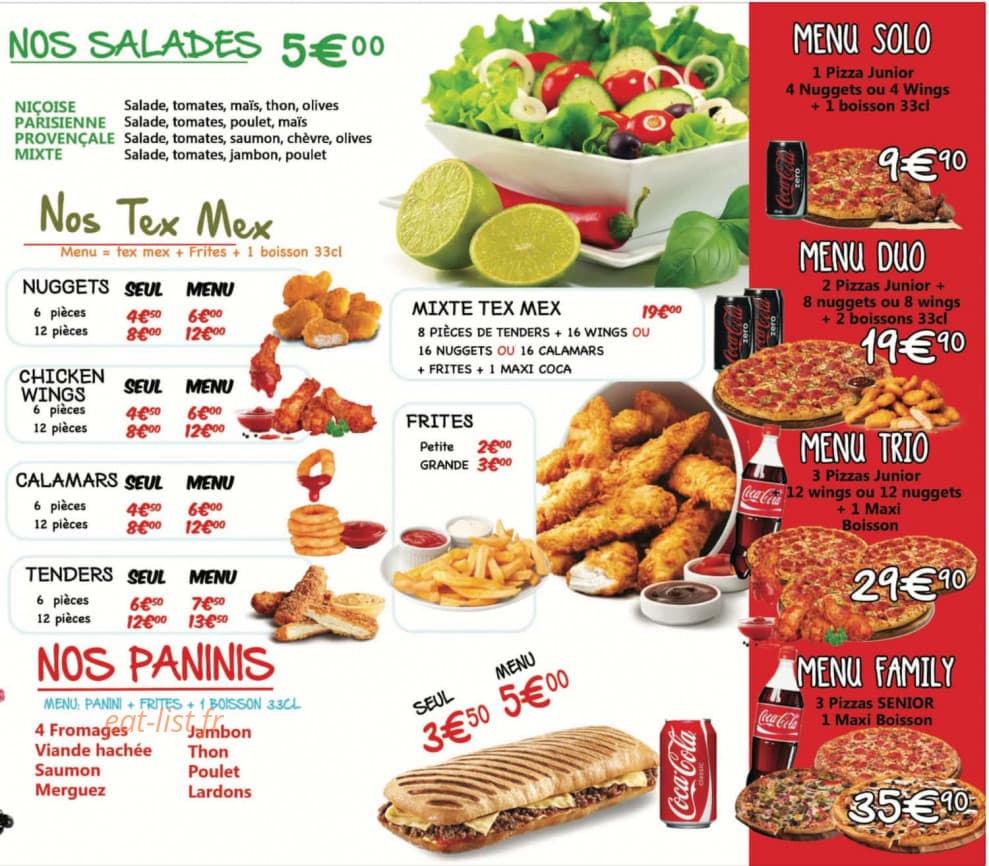 Sprint Pizza — carte page 3