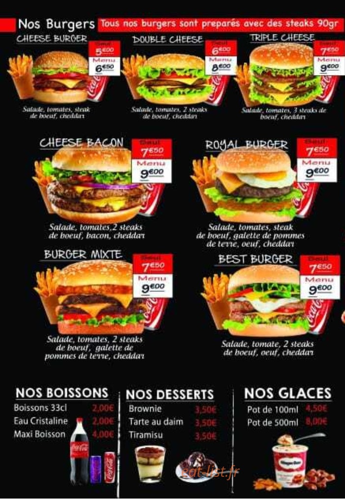 Sprint Pizza — carte page 4