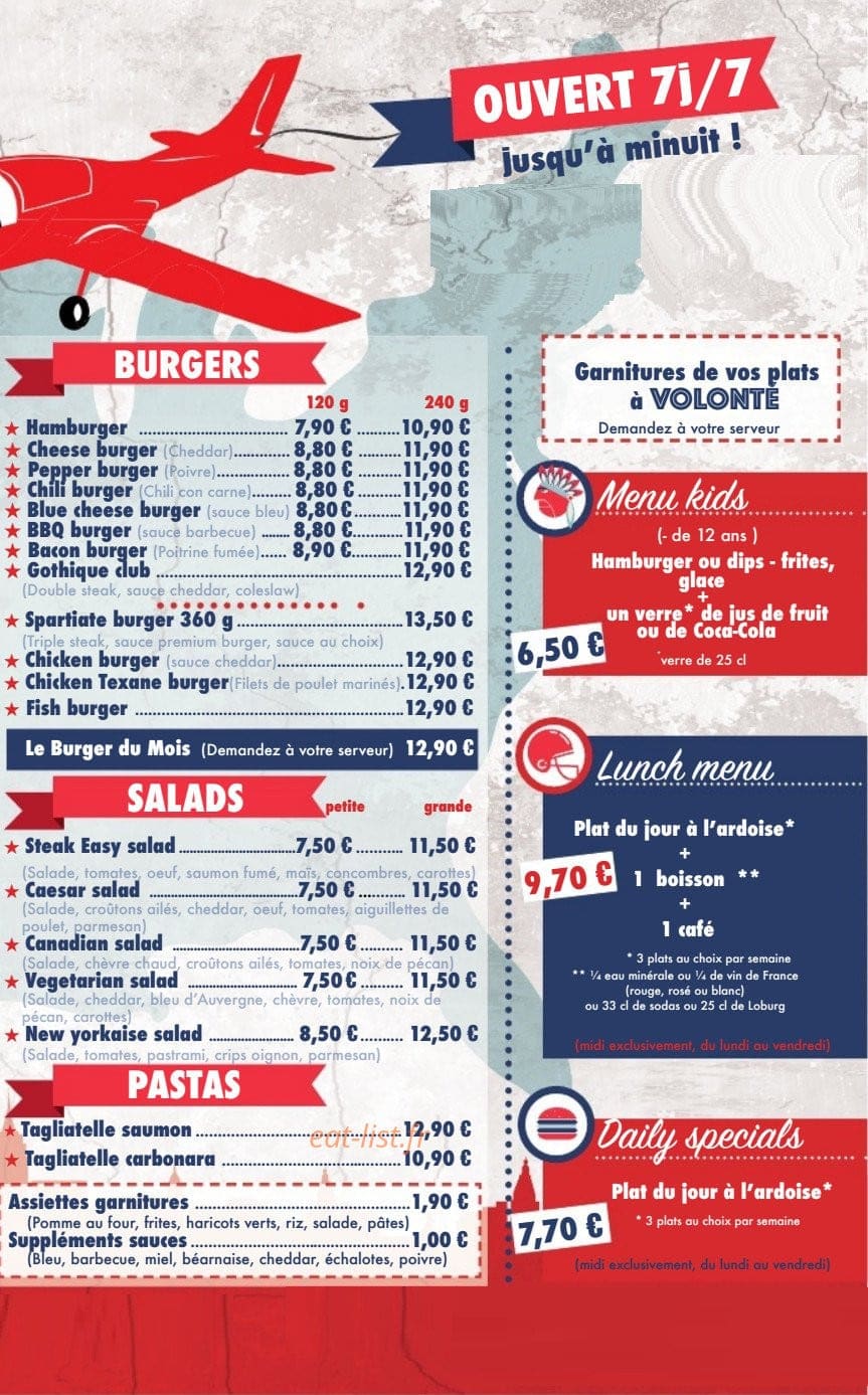 Steak Easy — carte page 6