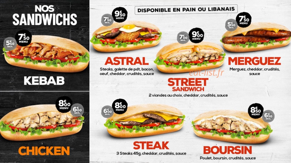 Street Burger — carte page 3