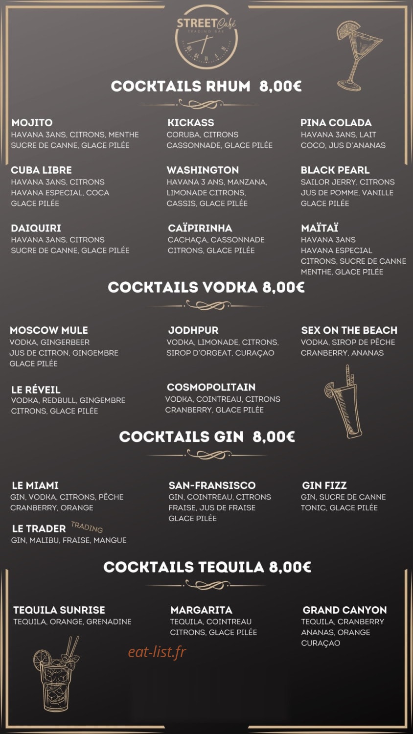 Street café — carte page 2