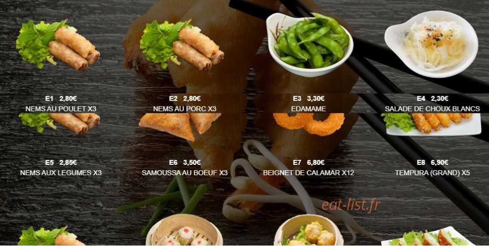 Sushi 9 — carte page 1