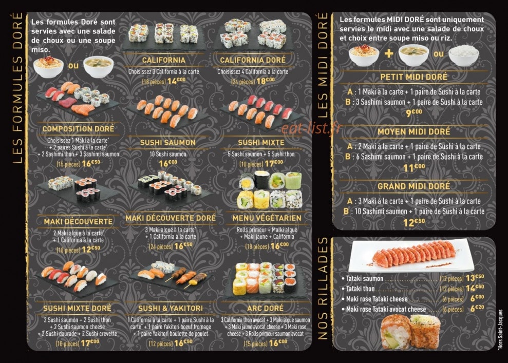 Sushi Doré — carte page 6
