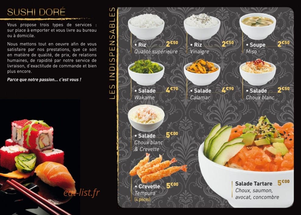 Sushi Doré — carte page 2