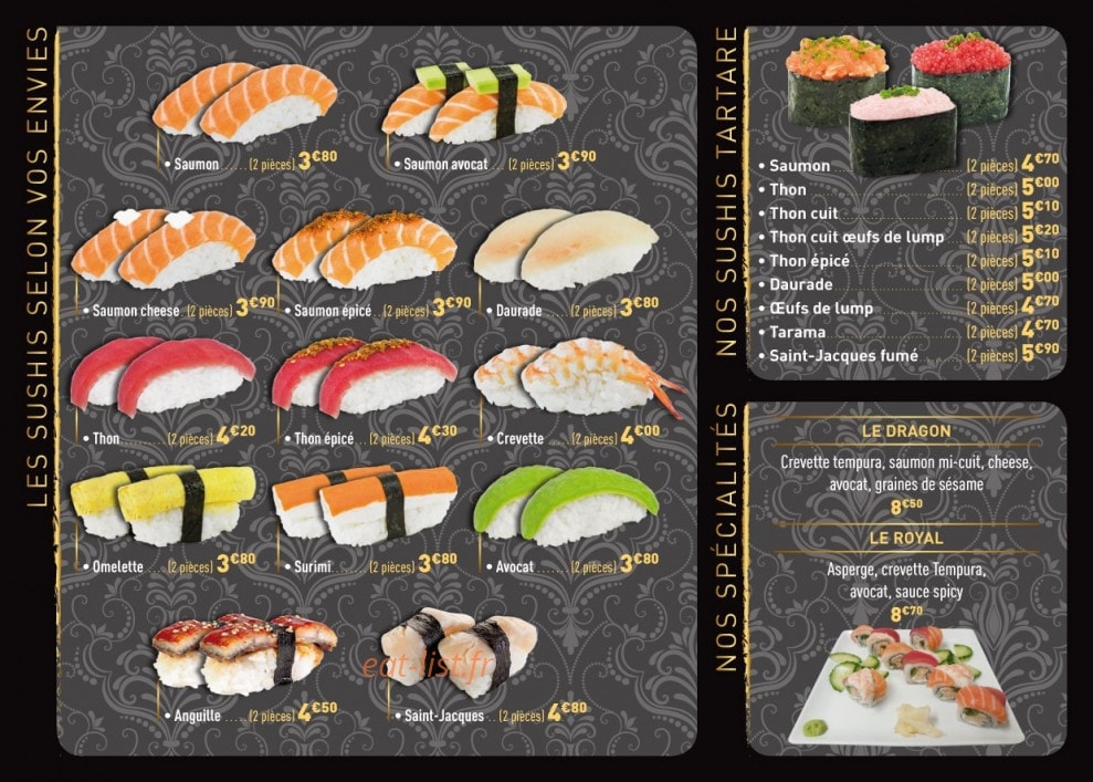 Sushi Doré — carte page 3
