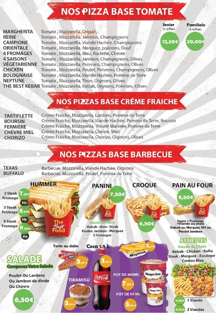 The best food — carte page 2