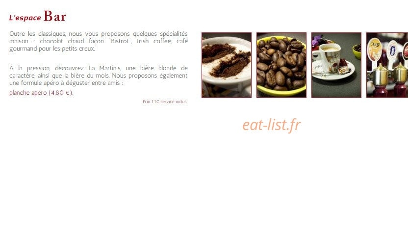 Bistrot des halles — carte page 2